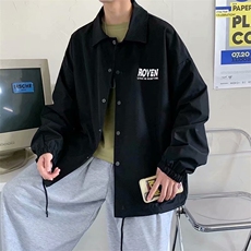 秋季ins港风痞帅炸街外套男士青少年个性印花宽松夹克W1087-P42，男装夹克，星座512-2