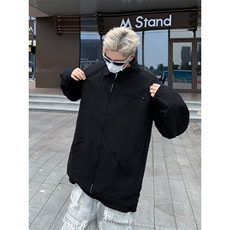 春秋外套男休闲潮牌运动美式复古设计感机车早秋夹克W9025-P70，男装夹克，星座1109-3