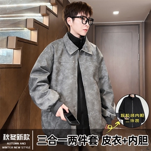 三合一两件套男士棉服皮棉袄冬季加厚棉衣潮流A266-PYT0101-P135图片