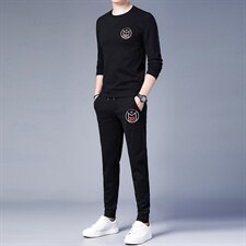 圆领秋季男士运动套装商务休闲卫衣中年运动服套装男春秋运动卫衣，男装休闲套装，电商B212（原钱塘6029）