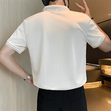 POLO衫短袖男夏季冰感翻领男士冰丝薄款半袖商务风大码T恤T549P28，男装Polo衫，星座1116-2