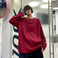 卫衣男潮ins港风潮流圆领铆钉FW41P35，男装卫衣，星座1116-2
