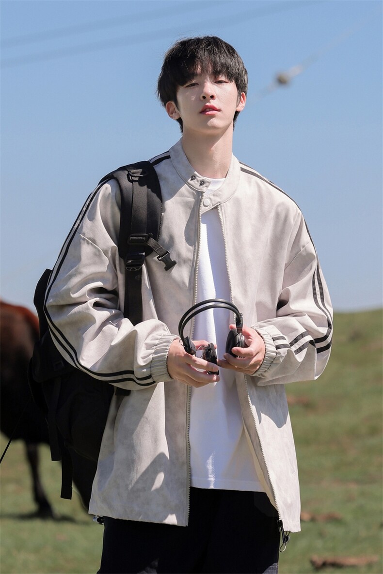 G0122-P72秋季新款日系cityboy拉条立领宽松夹克,男装夹克,星座109