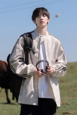 G0122-P72秋季新款日系cityboy拉条立领宽松夹克，男装夹克，星座109