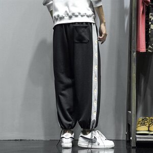 2021春秋款 灰墙灰色宽松休闲印花秋季九分裤A061-K709-P50图片