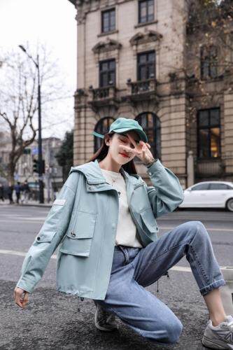 美美滴工装休闲水洗外套，女装，百变诱惑