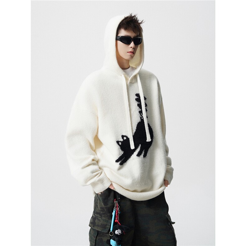 针织衫带帽卡通慵懒风毛衣D309B-MY04-P68108，男装针织衫/毛衣，电商D309B