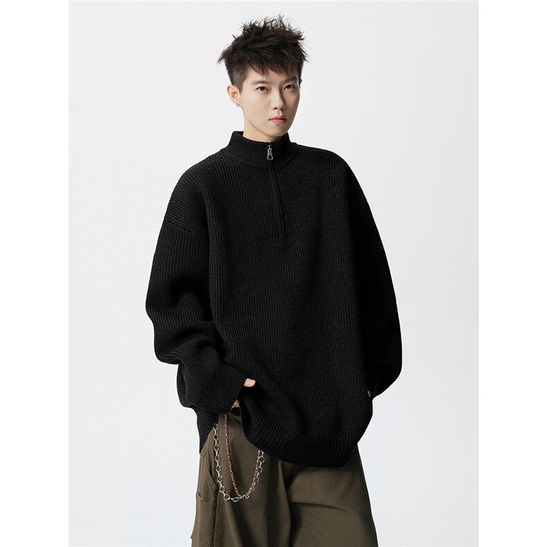 现货2W件长袖时尚休闲男装半拉链毛衣XZ608-TM2144-特P45,男装针织衫/毛衣,星座608(原A046)