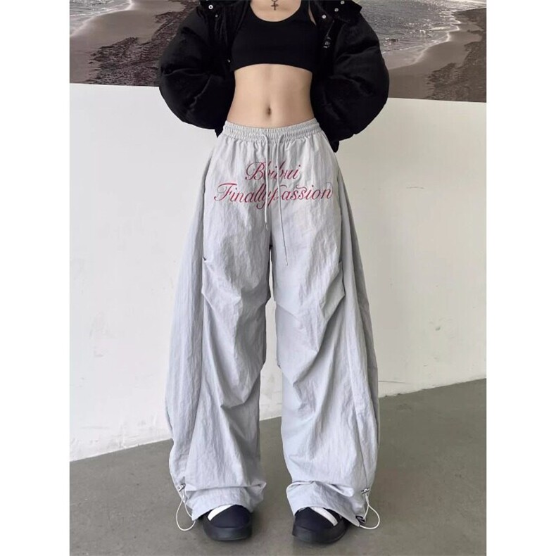 美式复古印花工装裤休闲街舞弯刀裤塔丝隆男休闲裤 网图BK223-P45图片