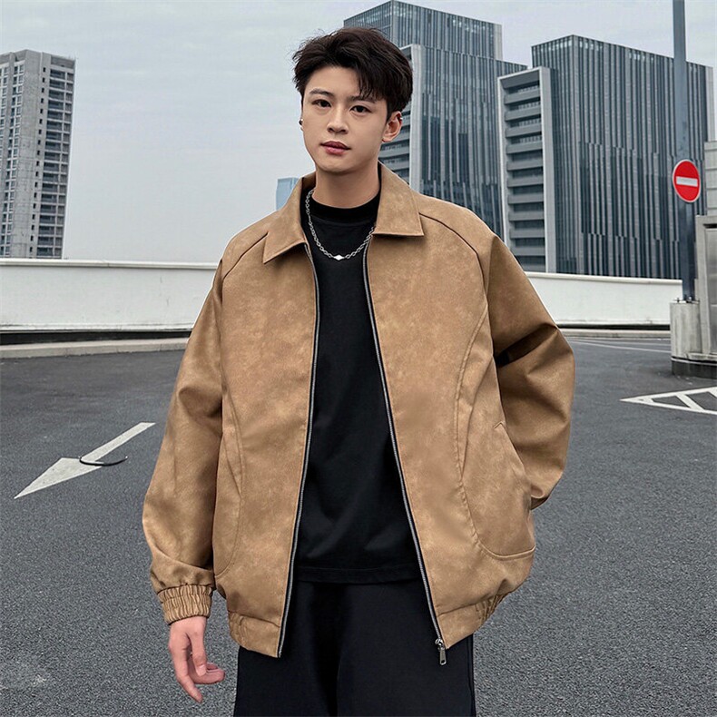 美式街头皮衣夹克男春季新款工装外套潮牌飞行夹克A436-1801-P75,男装夹克,电商A436