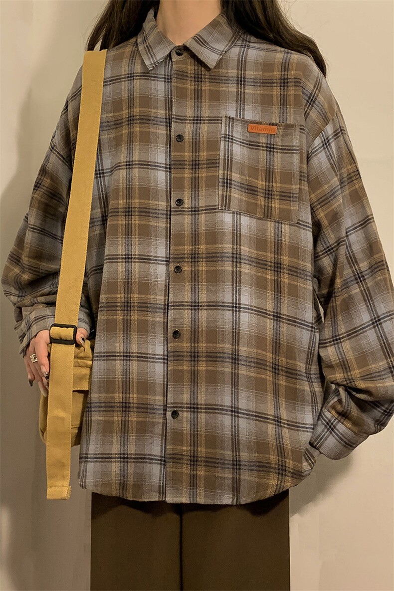 春秋季衬衫新款宽松休闲男女同款衬衣XZ102B-1-CS2565P35,男装衬衫,星座102B-1