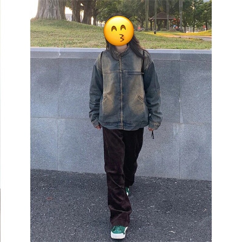 牛仔外套女春秋2025新款美式复古宽松百搭短款潮牌男女款夹克上衣,男装夹克,星座506A