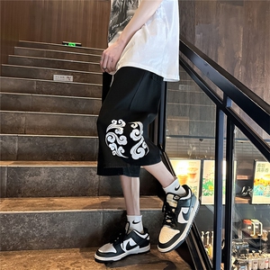 D2039-p48-控68  现货风宽松cleanfit牛仔裤七分裤黑暗图片