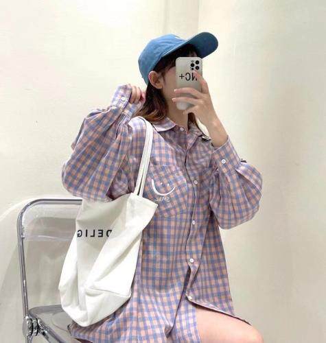 百搭格子衬衫，女装衬衫，唯品