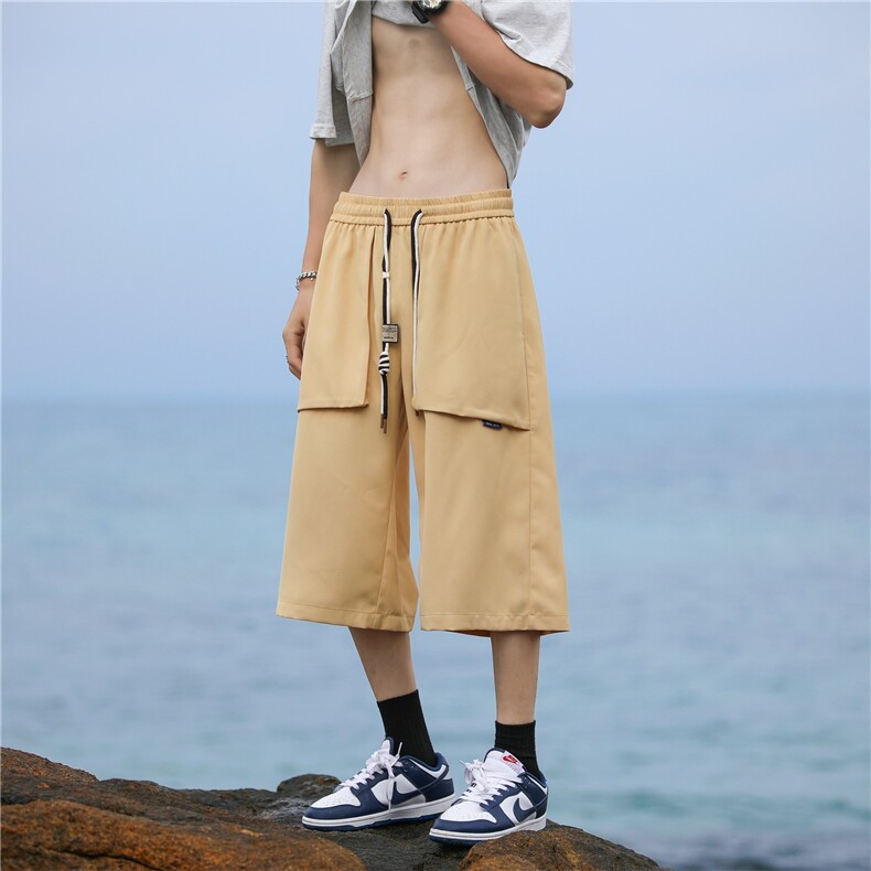 夏季百搭休闲裤七分裤简约潮流男裤风裤子A061-ED50072-p35,男装牛仔裤,电商A061