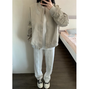 【有货】美式复古棒球服外套男女款春秋飞行员夹克JH8820HH-P58图片