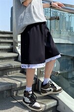 夏季假两件排扣短裤宽松直筒五分裤A125-6607-P35，男装牛仔裤，电商A125