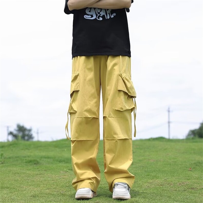 工装裤男时尚潮牌宽松休闲裤百搭青春流行阔腿直筒长裤K01150-P40,男装休闲裤,星座308B-2