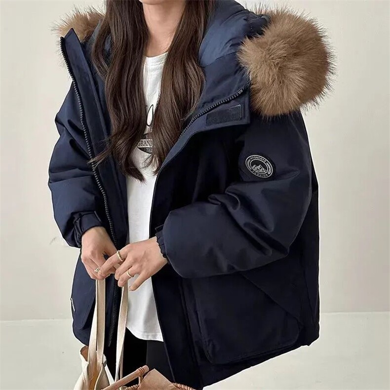 【升级款】派克服工装羽绒棉服oversize面包服外套Y902-P110网图图片