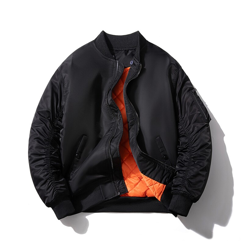 现货4色秋冬带帽情侣外套飞行服外套棉服夹克,男装棉衣,电商A105