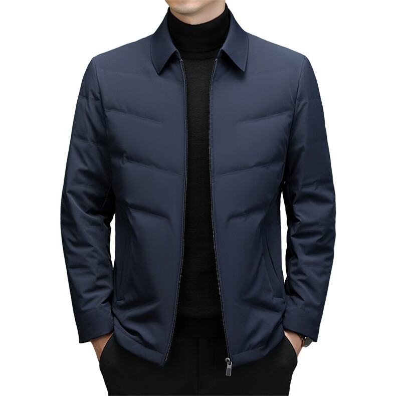 C91707钱塘2020-2新款商务休闲翻领简约中年男士羽绒服P260,男装羽绒服,钱塘207-2