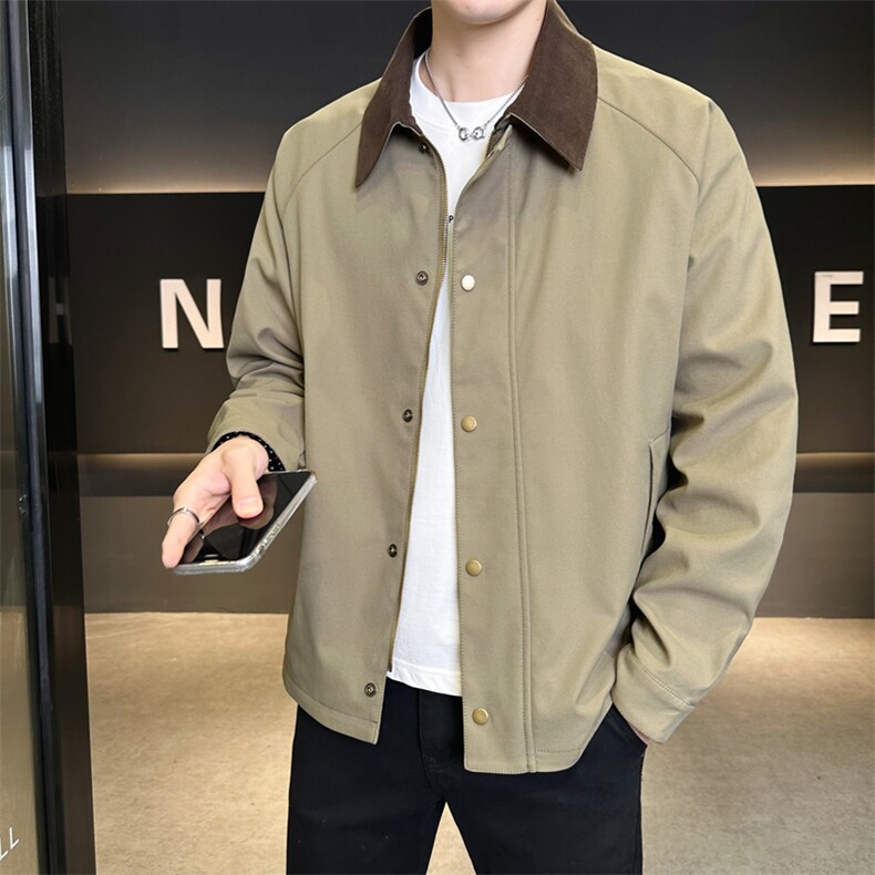 翻领夹克男春季简约宽松潮流百搭上衣服JK268-P78,男装夹克,星座308B-2