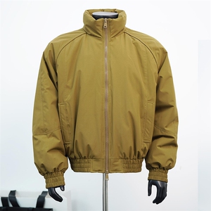 现货美式高街休闲夹克冬季三防立领纯色户外工装加厚棉服外套图片