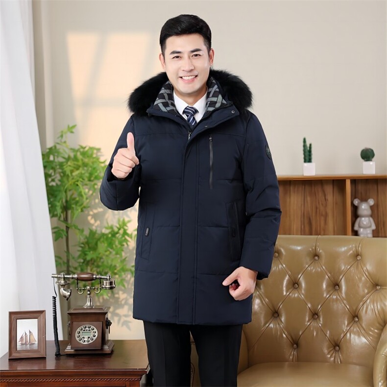 现货全中老年羽绒服男外套加厚时尚羽绒服工作服爸爸装yr238-P210,男装羽绒服,星座1210A