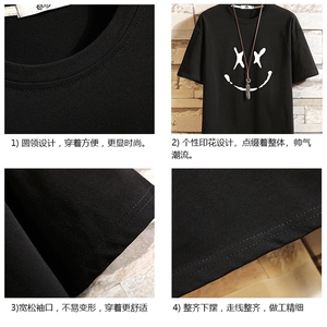 DX17190-P20 纯短袖t恤男大码半袖打底衫宽松体恤衫 砖墙挂拍图片