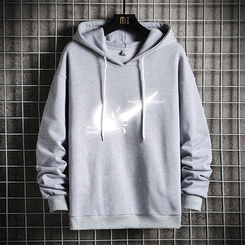 WY2111-P40纯棉连帽卫衣男大码运动帽衫宽松薄外套网格挂拍,男装卫衣,电商A040A