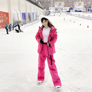 防水防风加厚滑雪服男女户外单板中性风套装HF93+K1002J加绒-P260图片