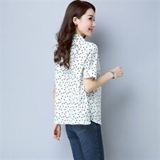 圆点纯棉新款韩版风格宽松休闲女上衣931款-，女装大码女装，秋牧寒烟
