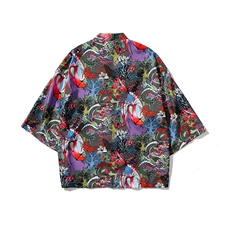 白底平铺图防晒衣大码新中式风外套开衫道袍披风汉服F20/P40，男装防晒衣，钱塘713