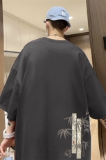量大优可提供视频2024夏季新美式短袖T恤D223A-T24165-P18，男装T恤，电商019-1