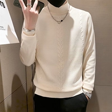 男士半高领毛衣秋冬季百搭修身针织打底衫网红同款S524-P50，男装针织衫/毛衣，星座1109-3