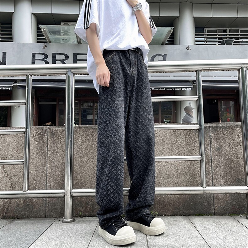 夏季新款星空纹牛仔裤宽松休闲水洗潮流直筒裤,男装牛仔裤,星座410-6（原星座1304-1）