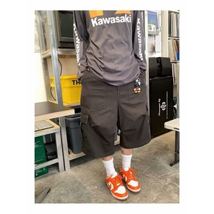 工装风七分裤男款美式复古弯刀阔腿男女夏季街头宽松休闲裤 XYK51图片