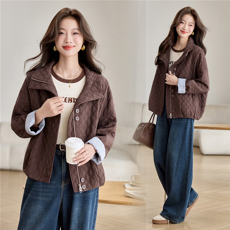 2580-立领休闲外套，女装短外套，文熹诺