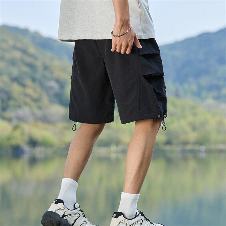 夏季2025新款工装短裤休闲五分裤薄款宽松沙滩裤A406K323特P30,男装牛仔裤,星座309（原A406）