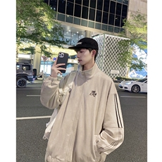 25秋装新款刺绣立领鹿皮绒男夹克外套港风705-1-W8823-P75控108，男装夹克，星座705-1