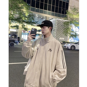 25秋装新款刺绣立领鹿皮绒男夹克外套港风705-1-W8823-P75控108图片