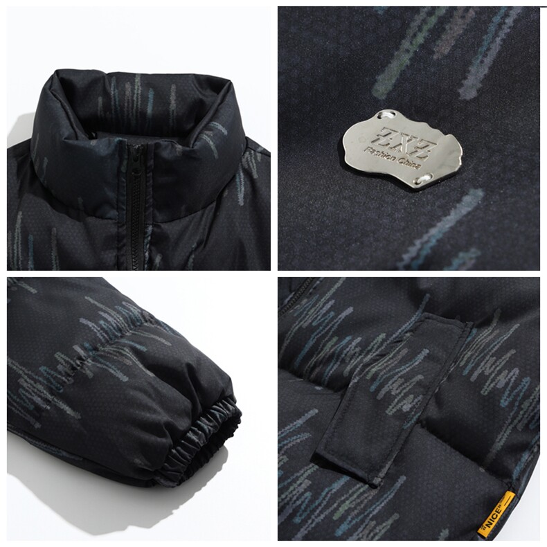 棉服男女七彩线印花棉衣立领面包服棉袄加厚外套3359-P70控108,男装棉衣,星座207
