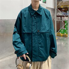 2023春秋季机能风潮流外套新款韩版宽松百搭纯色夹克W5231-P50，男装夹克，星座512-2