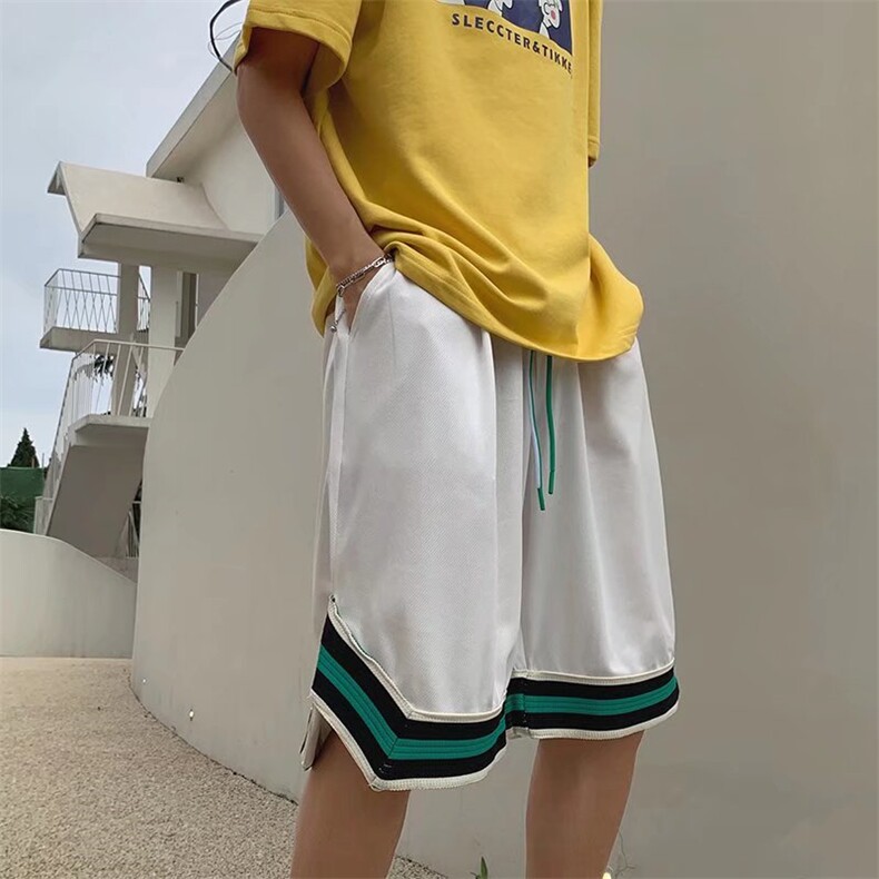 2023夏季嘻哈复古拼色运动短裤休闲百搭五分裤GD104P25,男装休闲裤,星座1116-2