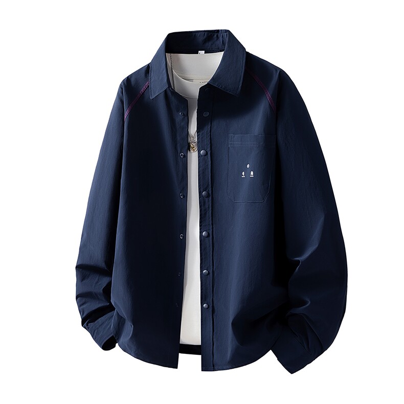 春季新款男士衬衫外套青少年拼色宽松工装夹克上衣GS60102，男装夹克，星座1206（原A206）