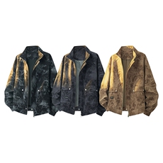 美式重磅高品质夹克假两件开衫外套SY8812特P75控158大码4-8XL+5，男装夹克，星座610B-1