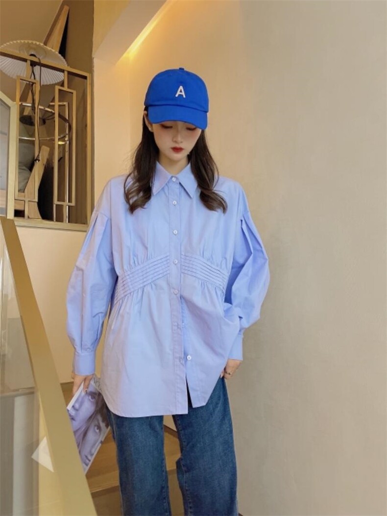 2022春款面部衬衫，女装衬衫，慕姿杨