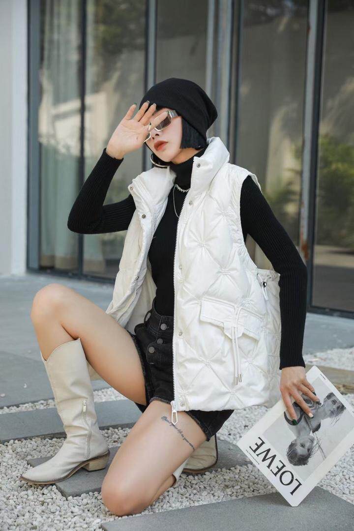 （现货）冬季新品小香风羽绒马甲90绒超轻超柔软超舒适，女装马甲，卡提莱蒂