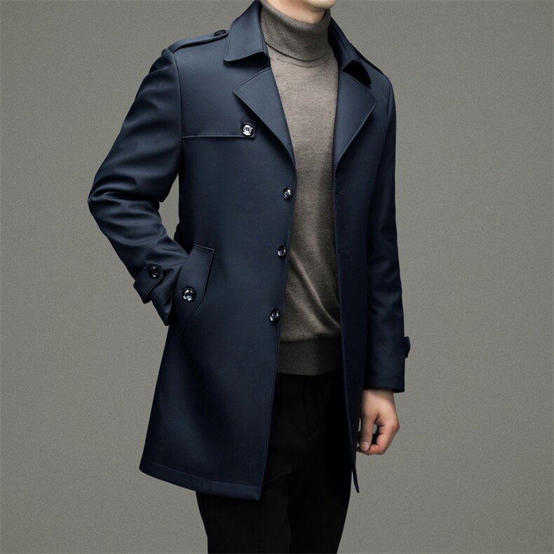 冬季新款中长款羽绒服中年男士休闲可脱卸内胆上衣厚款保暖外套,男装羽绒服,电商B212（原钱塘6029）