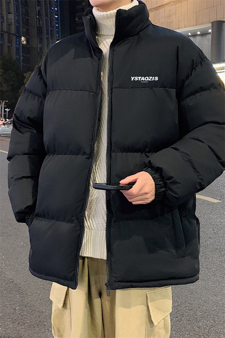 港风直播抖音得物高品质宽松男女加厚撞色棉衣外套M1406P68,男装棉衣,电商C408(原B339-1)
